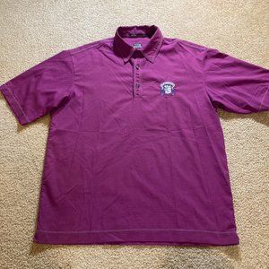 Tiger Woods Nike Fit dry Golf Mens Size M Medium Polo Shirt Purple Short Sleeve